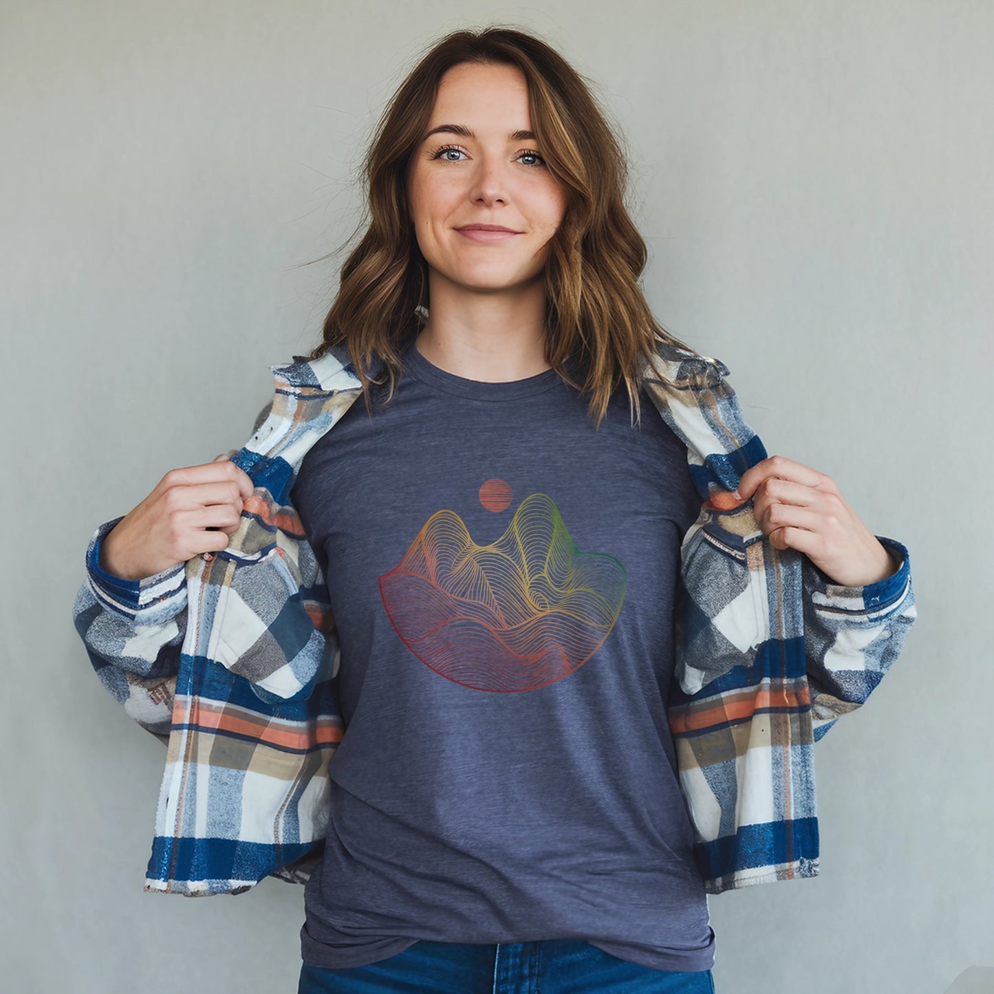 Mountain Sunset Woodblock T-Shirt