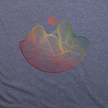 Mountain Sunset Woodblock T-Shirt