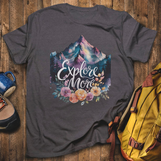 Explore More Mountain Watercolor T-Shirt