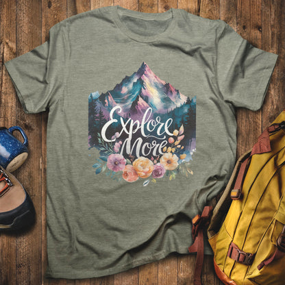 Explore More Mountain Watercolor T-Shirt