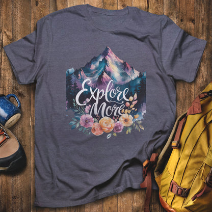 Explore More Mountain Watercolor T-Shirt