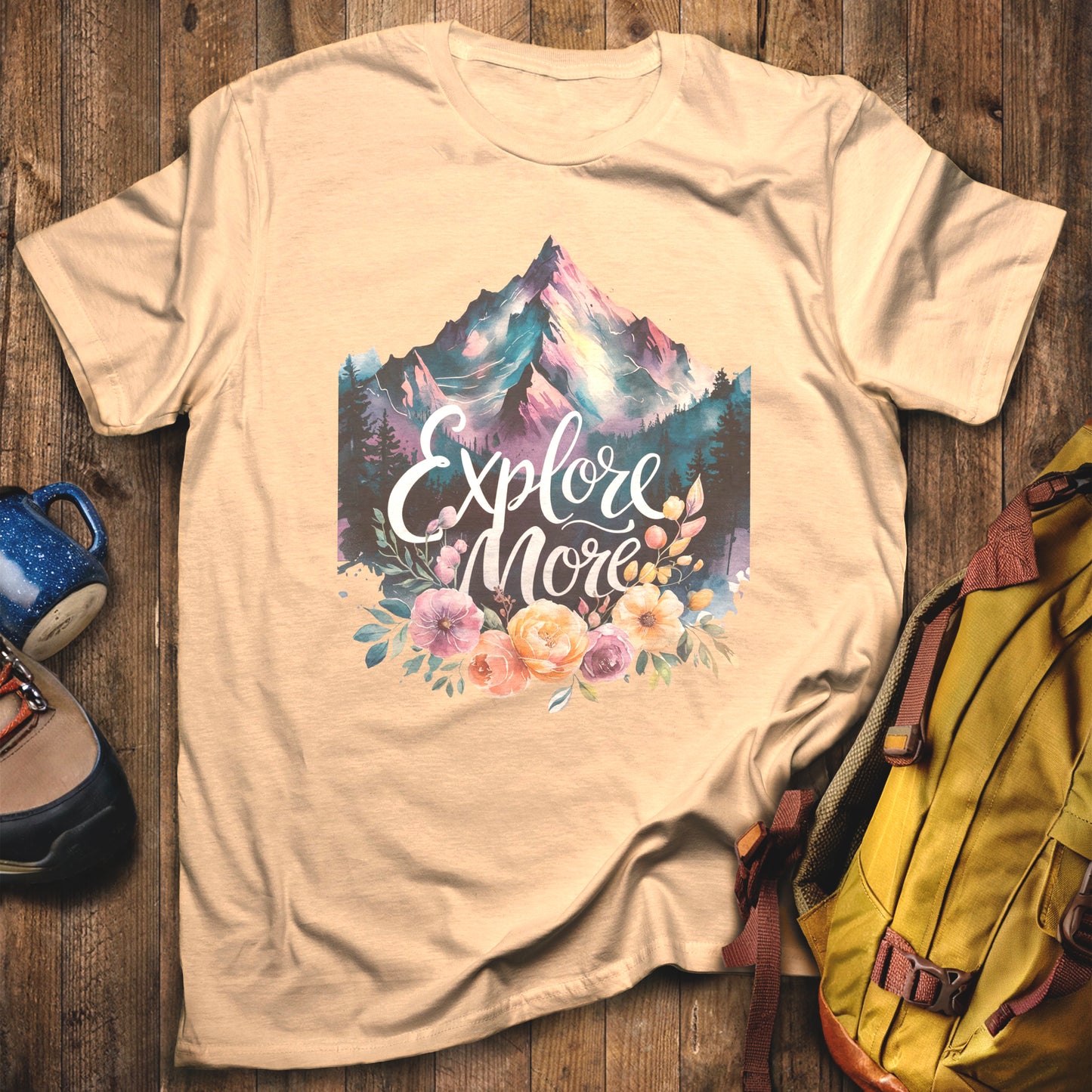 Explore More Mountain Watercolor T-Shirt