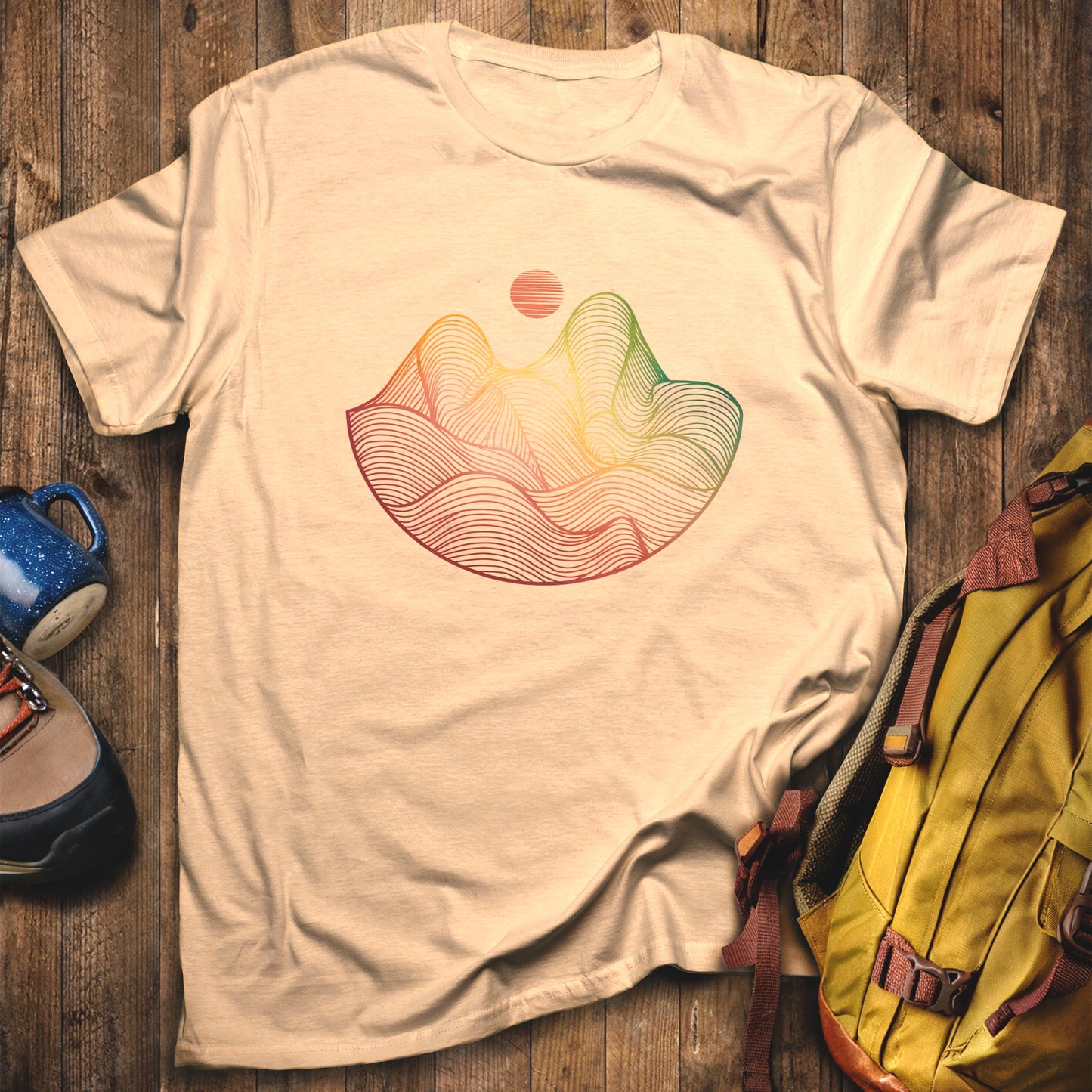 Mountain Sunset Woodblock T-Shirt